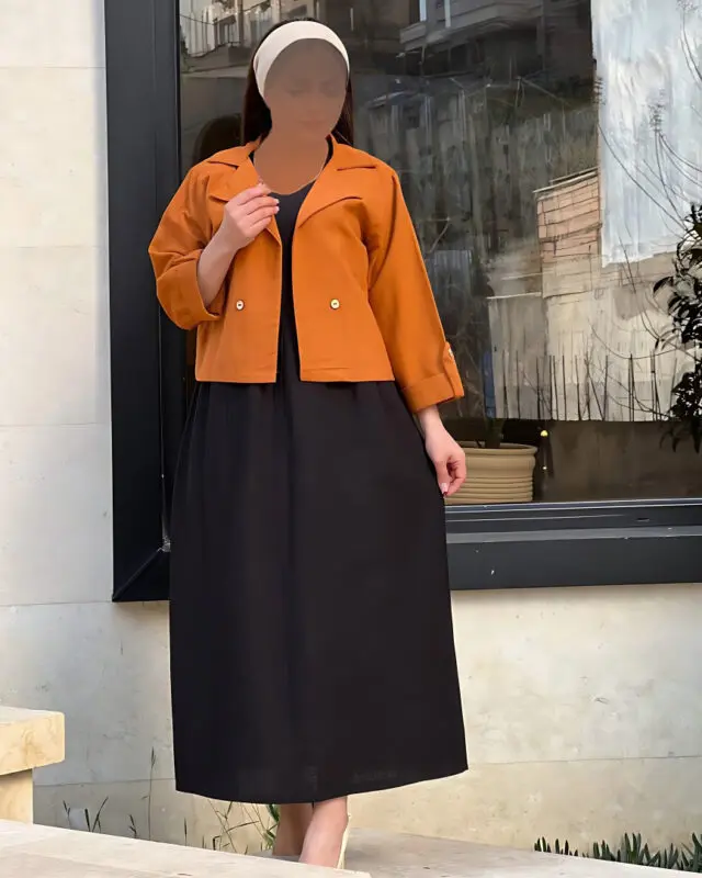 کت سارافون یقه انگلیسی